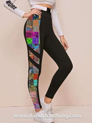 Black African Trousers Patches