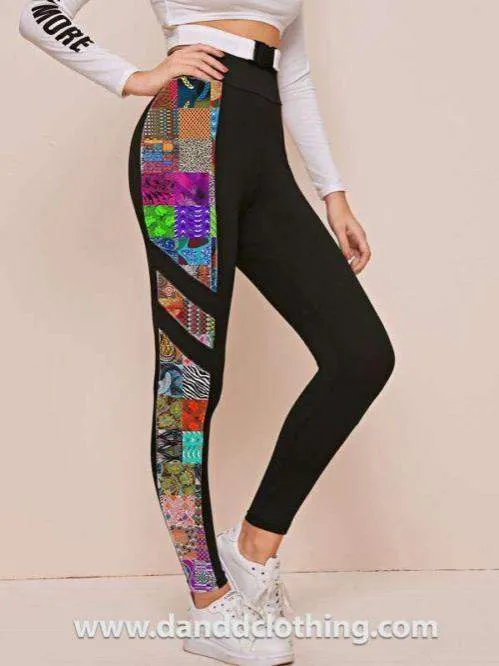 Black African Trousers Patches