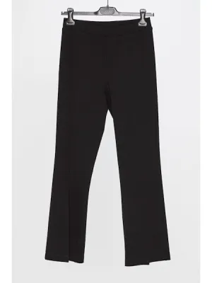 Hache Kick Flare Stretch Trousers in Black