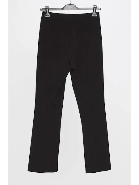 Hache Kick Flare Stretch Trousers in Black