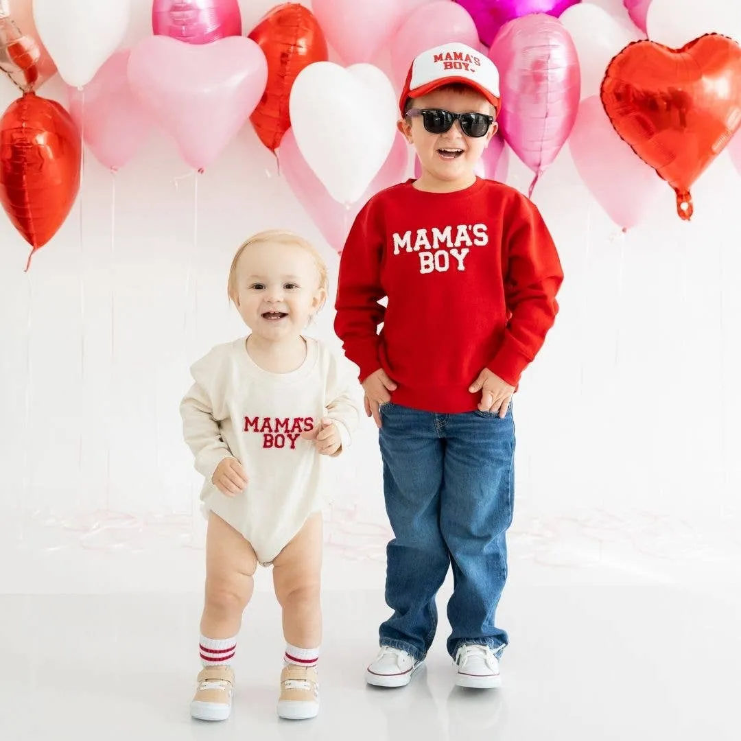 Mama's Boy Patch Valentine's Day Sweatshirt - Boys Clothing