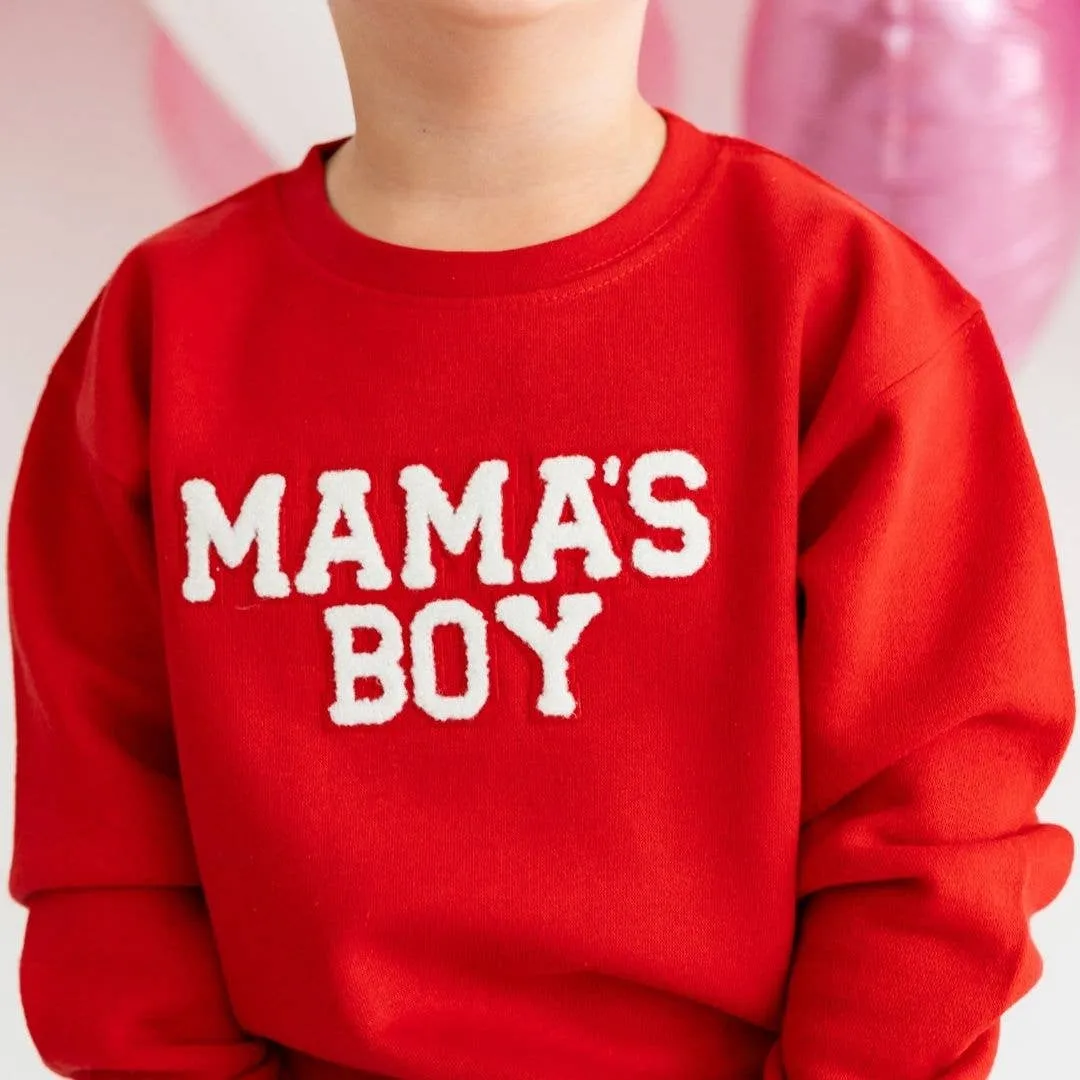 Mama's Boy Patch Valentine's Day Sweatshirt - Boys Clothing