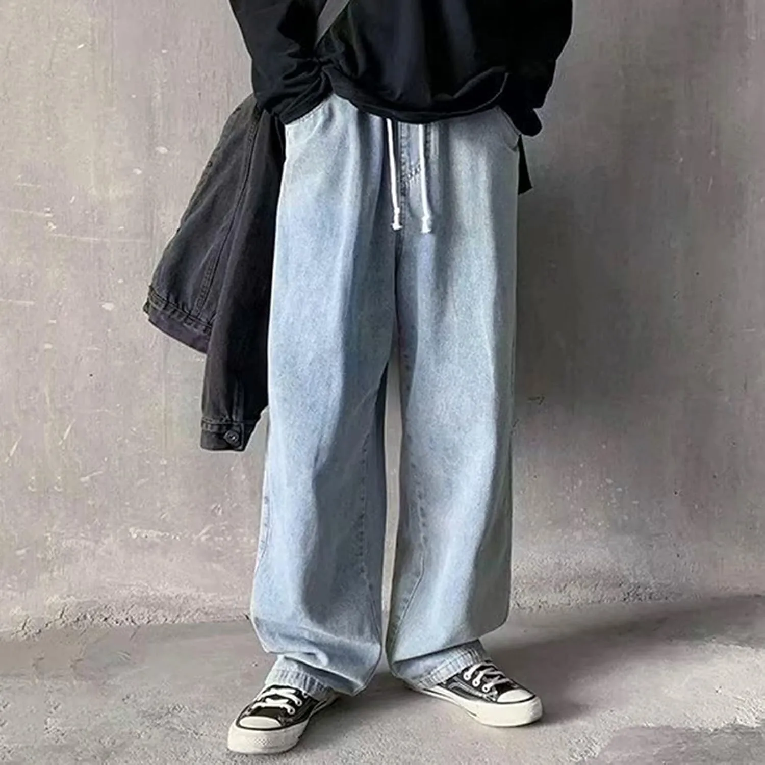 Men's Regular Jeans Men's Wide Leg Pants Men Chino Pants Slim Fit Stretch Bodycon Trousers Casual Men's Cargo Jeans