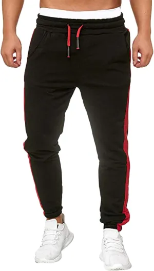 Mens Workout Cargo Sweatpants Sports Trousers Stretch Elastic Waist Gym Running Pants Cargo Hiking Pants Lightweight