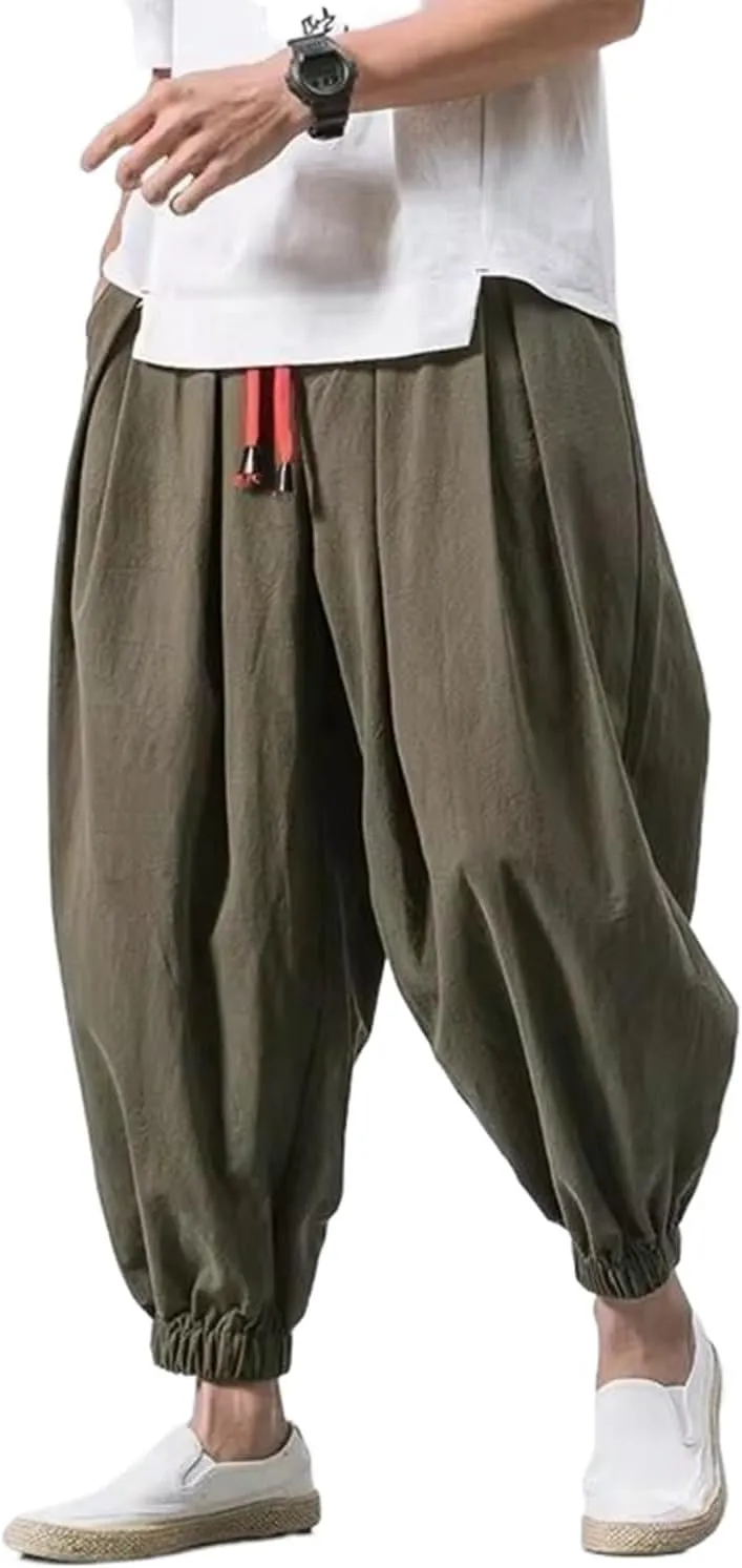 Summer & Spring Japan Style Men Harem Pants Chinese Style Male Causel Trousers