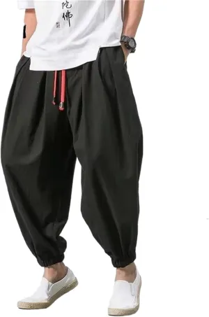 Summer & Spring Japan Style Men Harem Pants Chinese Style Male Causel Trousers