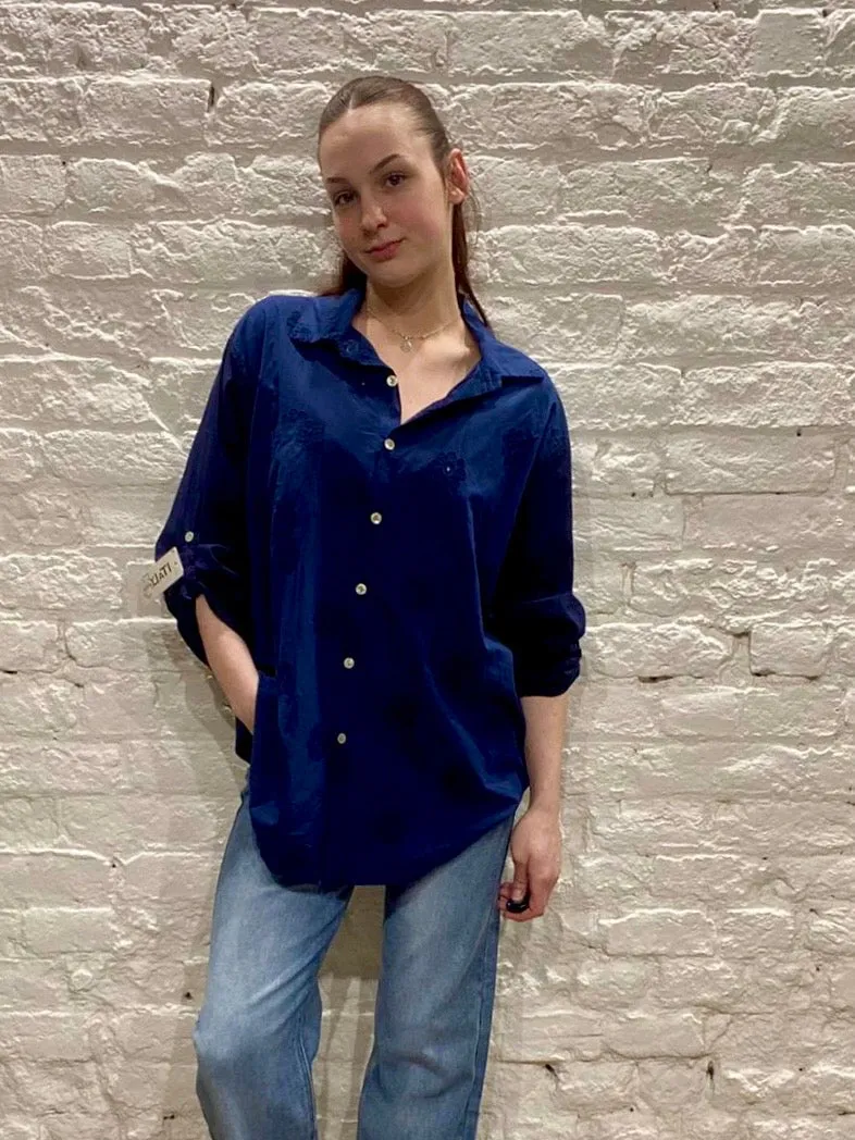 The Daisy Embroidered Button Through Long Sleeve Shirt size