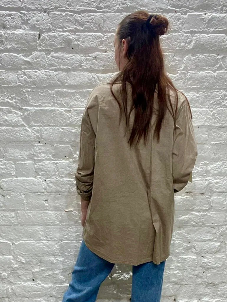 The Daisy Embroidered Button Through Long Sleeve Shirt size