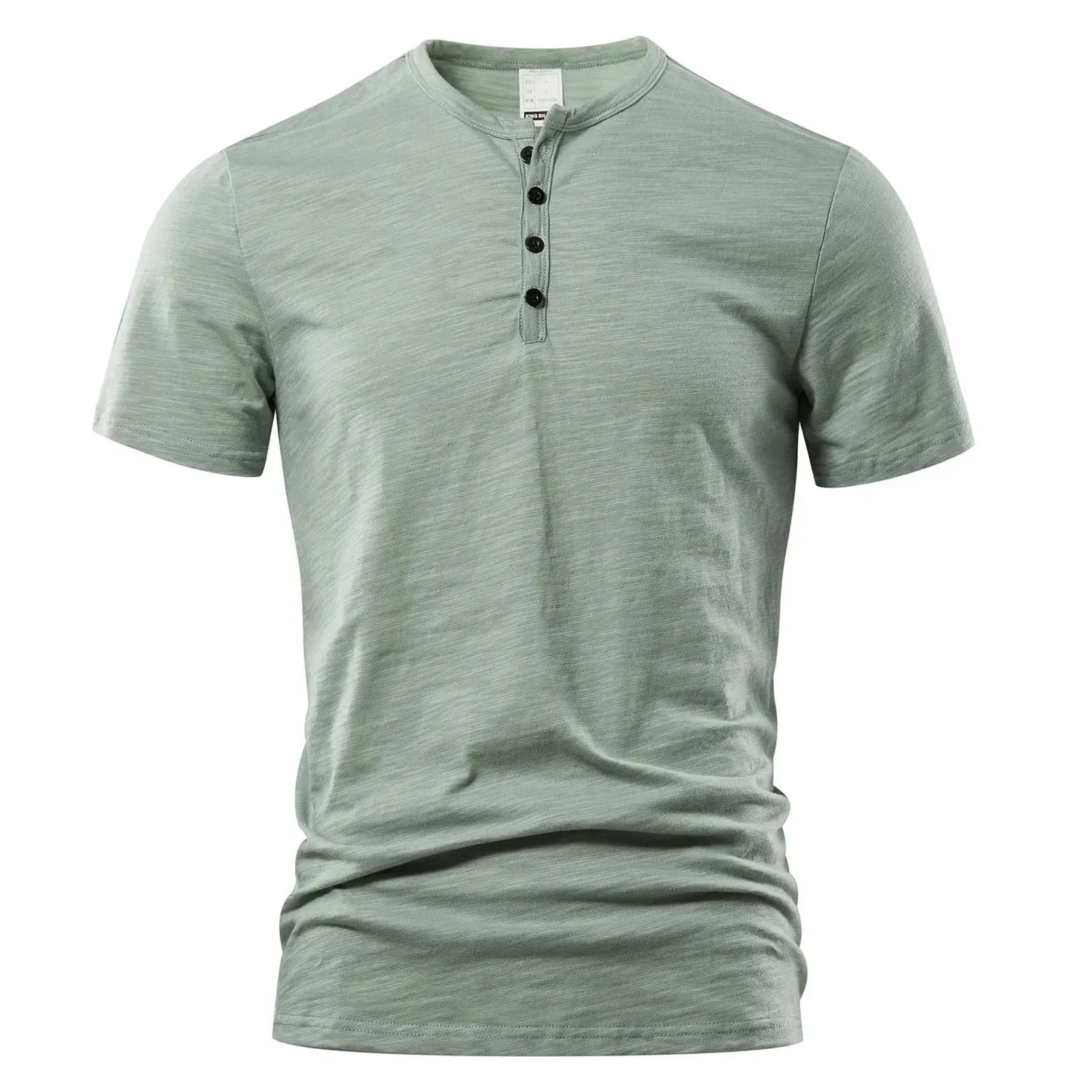 West Louis Designer Men Casual Short Sleeve Henry Tee