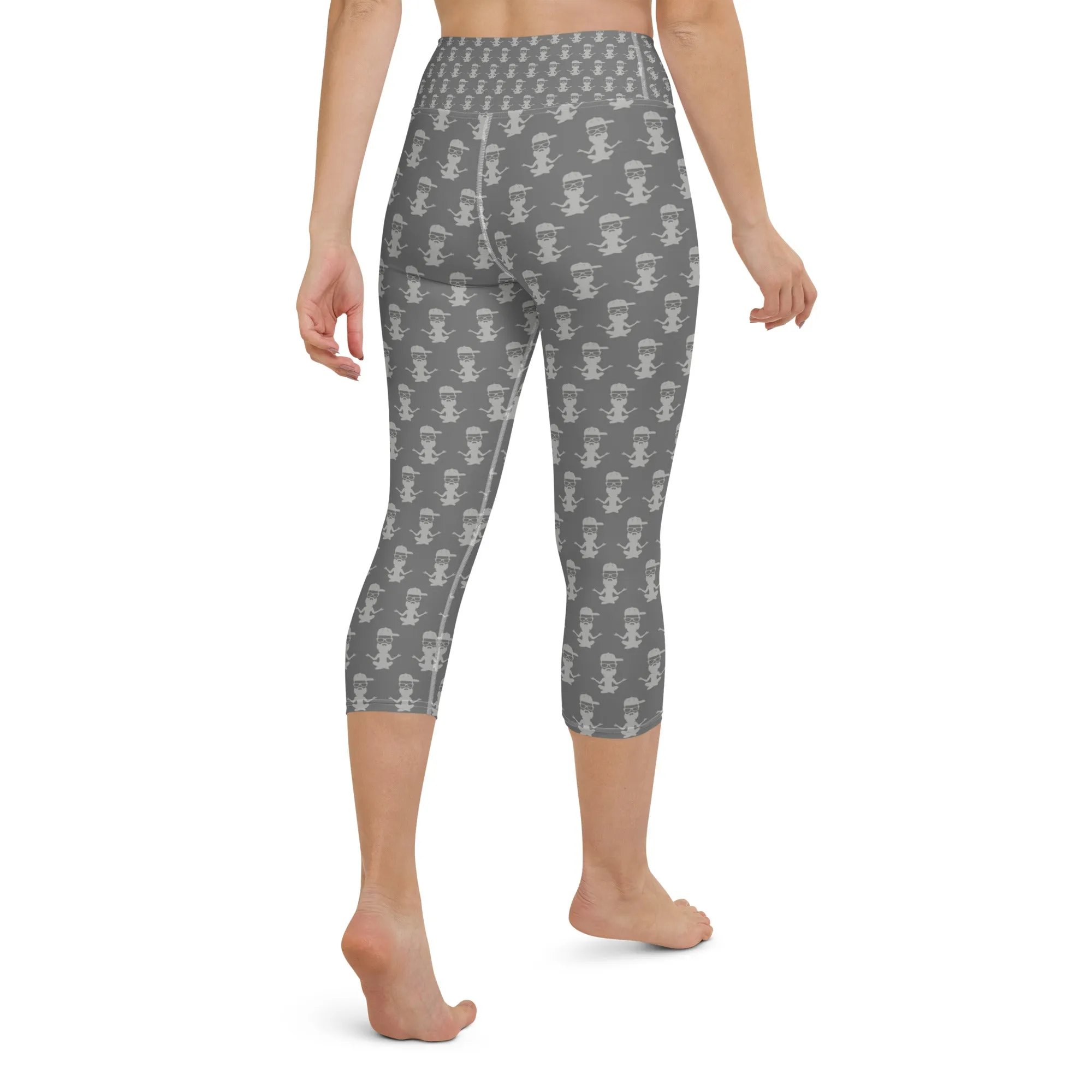 Yoga with Brett ~ grey on grey ~ Yoga Capri Leggings